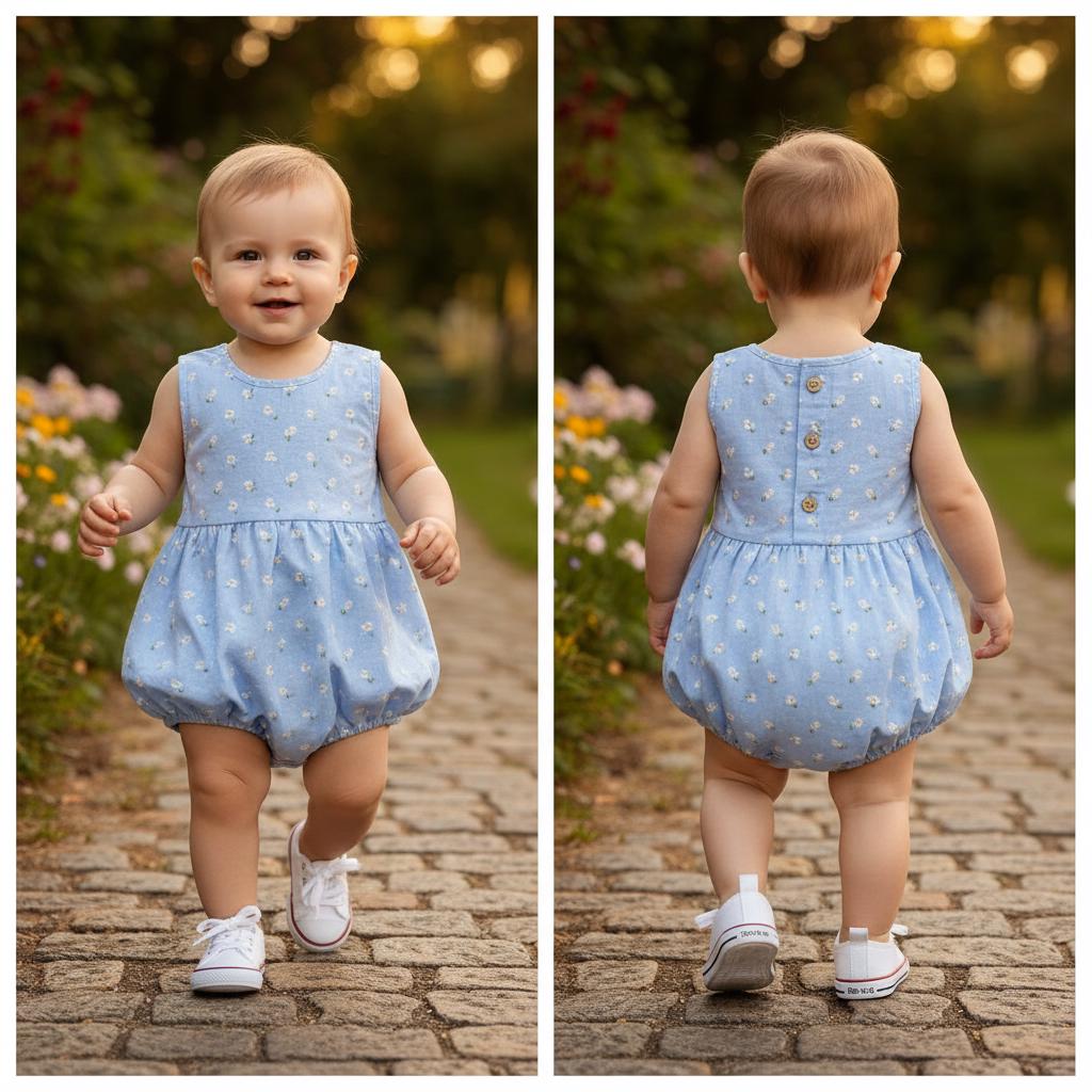 Willow Romper - PDF Sewing Pattern | Easy Romper for Kids (3-6M to 2-3Y ...