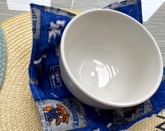 Reversible bowl cozy soup holder college dorm microwave UK Kentucky wildcats NCAA