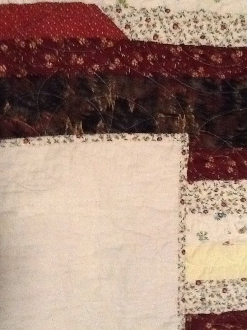 Jelly Roll Maroons Quilt Vintage Fabric Etsy