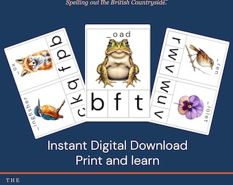 Woodland Spell and Clip Cards – Phonics Activity (Digital Download)