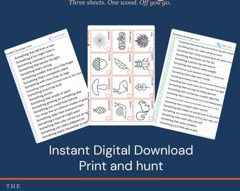 Woodland Scavenger Hunt — Printable | Three Sheets | Instant Download | Outdoor Family Activity | Screen Free