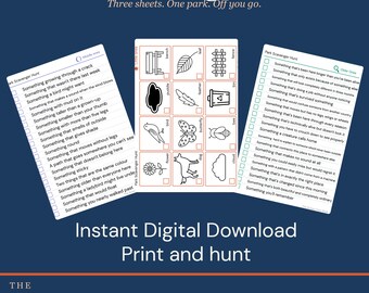 Park Scavenger Hunt — Printable | Three Sheets | Instant Download | Outdoor Family Activity | Screen Free