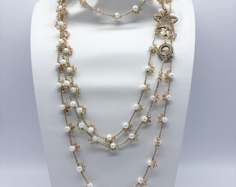 Elegante collar de campanillas de invierno hecho a mano, joyería femenina refinada, collar artesanal, idea de regalo romántico, joyería de lujo