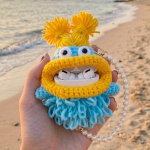 Crochet AirPods Case Pattern | Sausage Mouth Monster Cover (PDF Download)