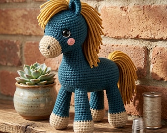 Crochet Horse Keychain Pattern | Amigurumi Plush Toy DIY (PDF Download)