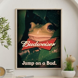 Budweiser girl poster - Etsy 日本