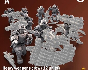 Operadores de armas pesadas de la Horda Retorcida de Adeptus Miniatures / Miniaturas de mesa impresas en 3D