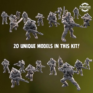 Red Dune Regiment Squad by Adeptus Miniatures | 3D printed Tabletop Miniatures