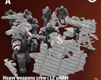 Operadores de armas pesadas de la Legión Rotmark de Adeptus Miniatures / Miniaturas de mesa impresas en 3D