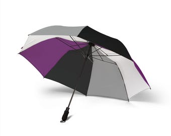 Paraguas Orgullo Asexual, Paraguas Compacto Plegable Semiautomático Ace