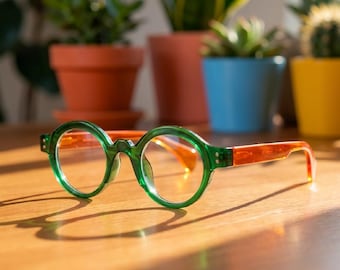 Vintage Round Reading Glasses | Anti Blue Light, Lightweight Computer Eyewear (+1.0 to +4.0)