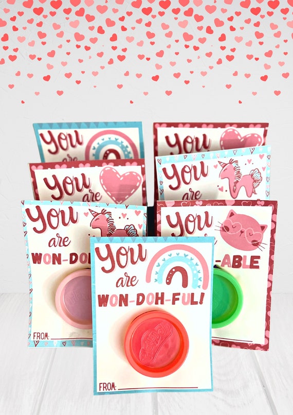 Playdoh Valentine's Day Gift Printable Valentine Cards