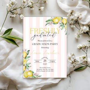 Invitación digital para fiesta de graduación (plantilla personalizable de Canva) imagen 4