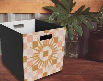 Mosaic Starburst Felt Storage Box - Great for Kid's Rooms, Laundry Storage, and more! Organizing Home Decor