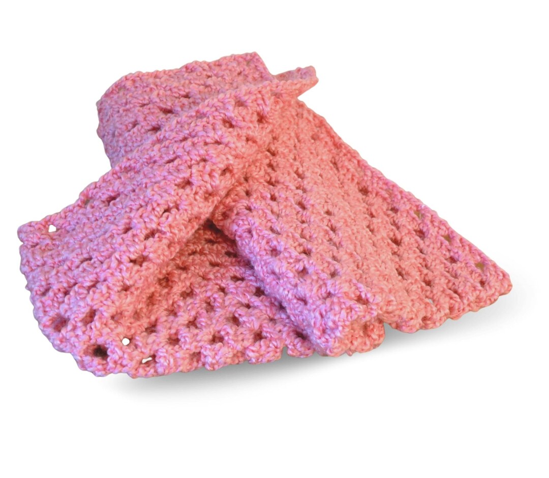 Handmade Pink Baby Blanket Bright and Soft Crochet Etsy