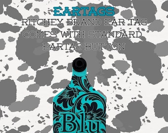 Custom Ritchey Ear Tags  – Personalized Livestock Tags for Cattle, Goats, Sheep, Never Fades