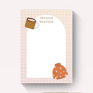 Sweater Weather, A5 Jotter Pad, 50 pages of 120gsm paper