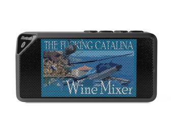 Altavoz Bluetooth mezclador de vino Catalina Vintage / Diseño de póster de viaje retro