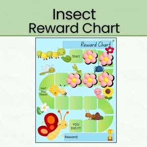 Insect Reward Chart Printable | Bug Behavior Chart for Kids | Positive Reinforcement Chart | Preschool Reward System | Chore Chart