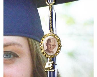 Graduation Tassel Custom Memorial Photo Charm