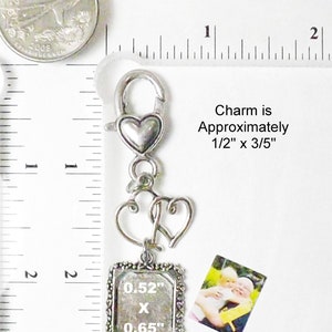 DIY Wedding Bouquet Photo Charm, Shower Gift, Custom Photo Jewelry, Bridal Bouquet Memorial, Silver or Gold Tone, Do It Yourself Option image 7