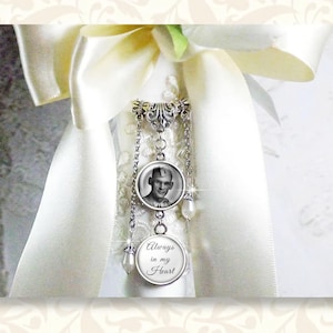 Bridal Bouquet Charm, Photo Charm, Wedding Bouquet Memory Charm, Wedding Bouquet Jewelry, Ring Bearer Pillow, Boutonniere Charm, 1-6 charms