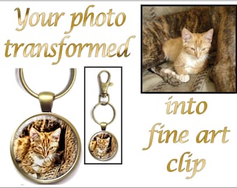 Custom Portrait Clip, Custom Cat Painting, Special Digital Painting Treatment, Custom Cat Portrait, Custom Cat Photo, Your Choice of Finish