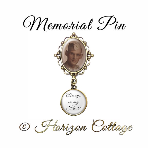 Wedding Memory Brooch Memorial Lapel Pin Photo Charm Etsy