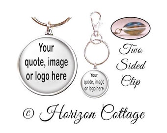 Two-Sided Custom Photo Key Ring, Your Logo, Your Photos, Circle or Square, Any Two Images, Custom Keyring, Custom Keychain, Bag Clip