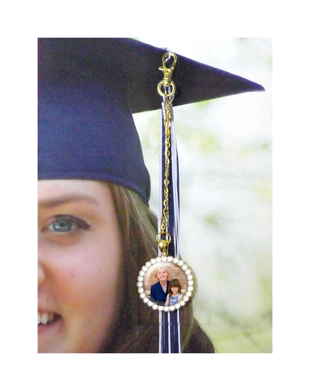Rhinestone Tassel Charm, Graduation Memorial Photo Charm for Graduation ...