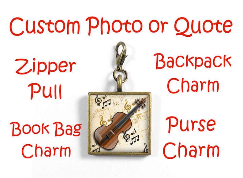 Musical Backpack Charm Book Bag Charm Violin Zipper Pull | Etsy