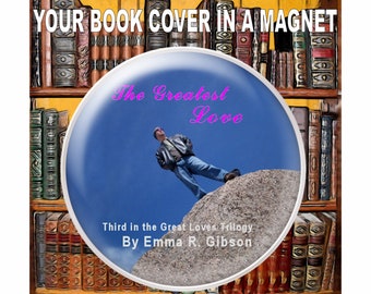 Your Book Cover on a Custom Photo Magnet, Author Gift, File Cabinet Magnet, Book Promotion, Refrigerator Magnet, Custom Fridge Magnet