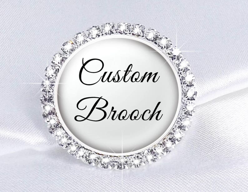 Custom Rhinestone Brooch Mother Of The Bride Pin Mother Of Etsy