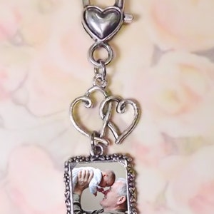 DIY Wedding Bouquet Photo Charm, Shower Gift, Custom Photo Jewelry, Bridal Bouquet Memorial, Silver or Gold Tone, Do It Yourself Option image 4