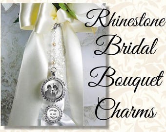 Bridal Bouquet Photo Charm on Jewel Chain