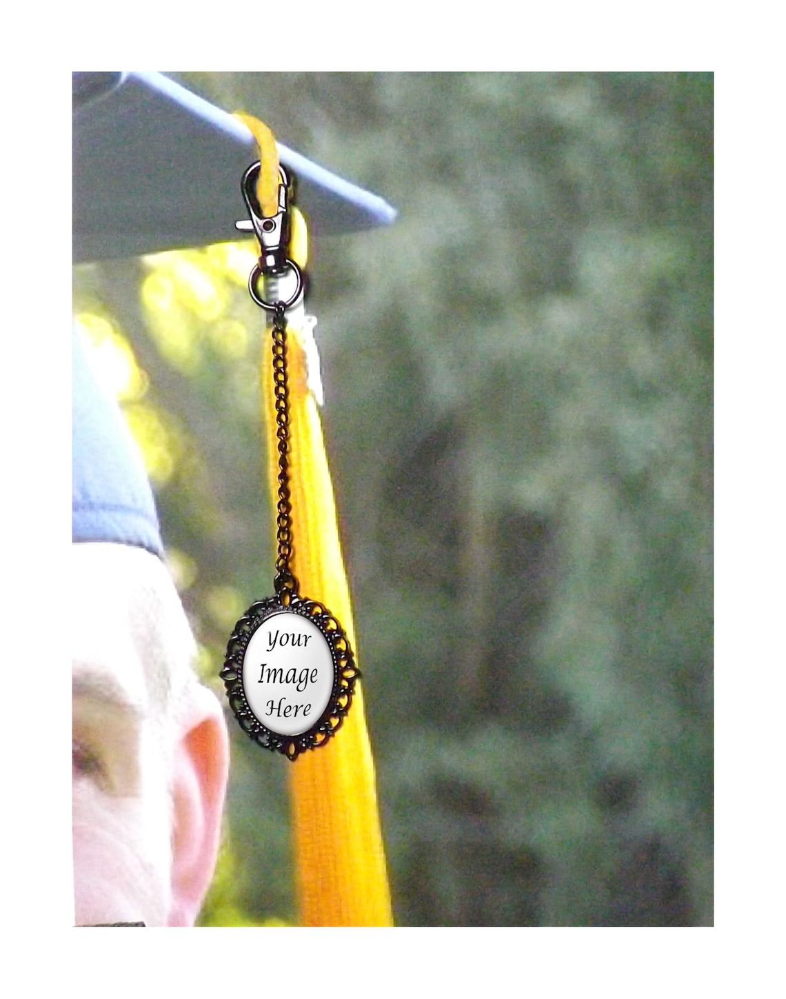 Black Graduation Tassel Charm Memorial Photo Charm for Etsy UK