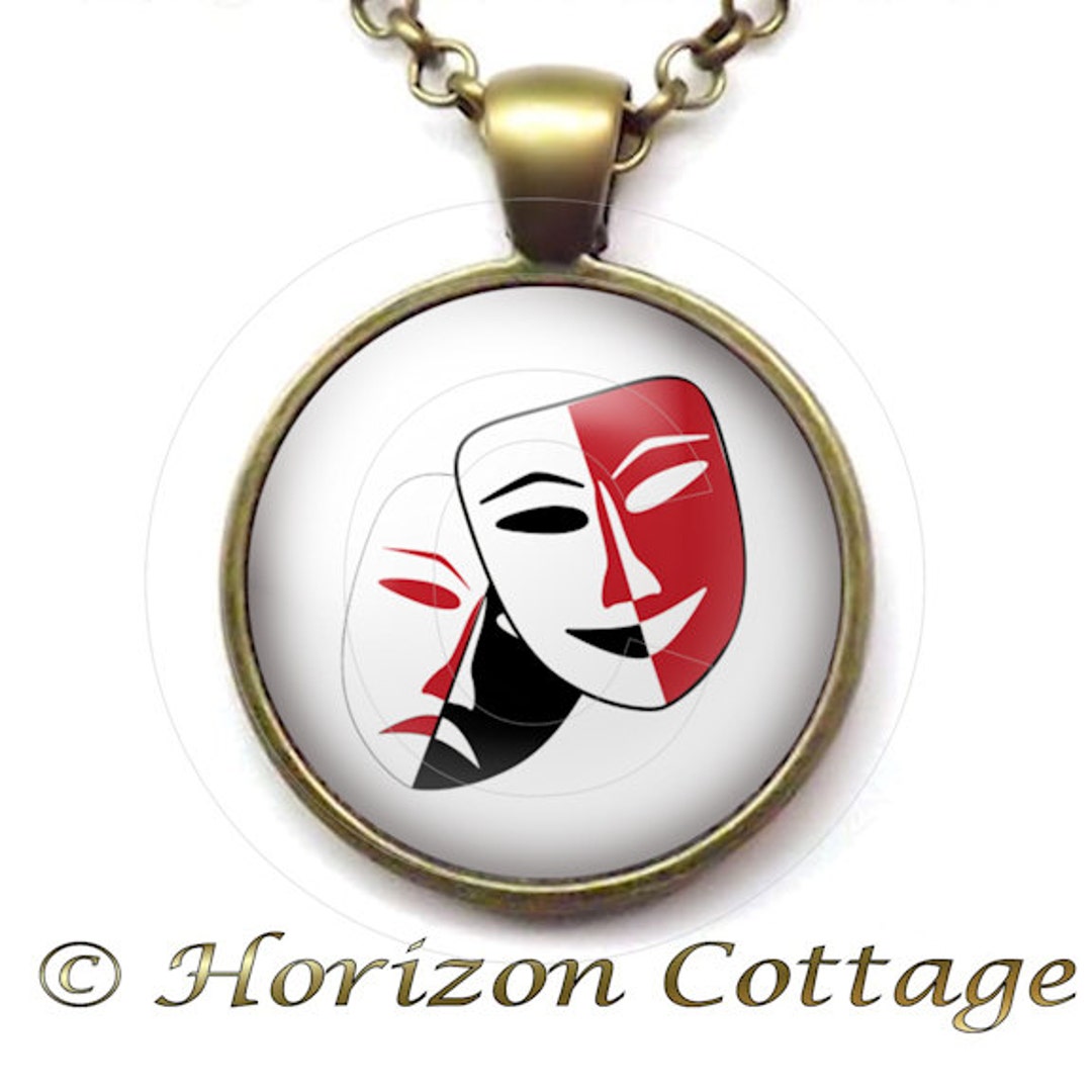 Drama Mask Comedy and Tragedy Digital Art for Actors Etsy
