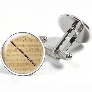 Bassoon Cuff Links, Gift for Bassoonist, Orchestra Present, Musician Cufflinks, Music Student CuffLinks, Gift for Musician, Musical Gift
