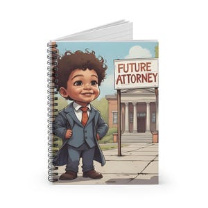 Cuaderno espiral para futuros abogados: diseño infantil, diario para la facultad de derecho, regalo para futuros abogados, útiles escolares, cuaderno infantil
