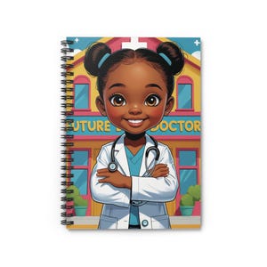 Cuaderno de espiral "Sueños Médicos Inspiradores", Futuro Doctor, Diario Infantil, Útiles Escolares, Regalo para Aspirantes a Médicos, Vuelta al Cole