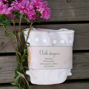 soft bamboo velour cloth diaper / cloth nappy by Responsible Mother Lithuanian hand made / eco friendly image 1