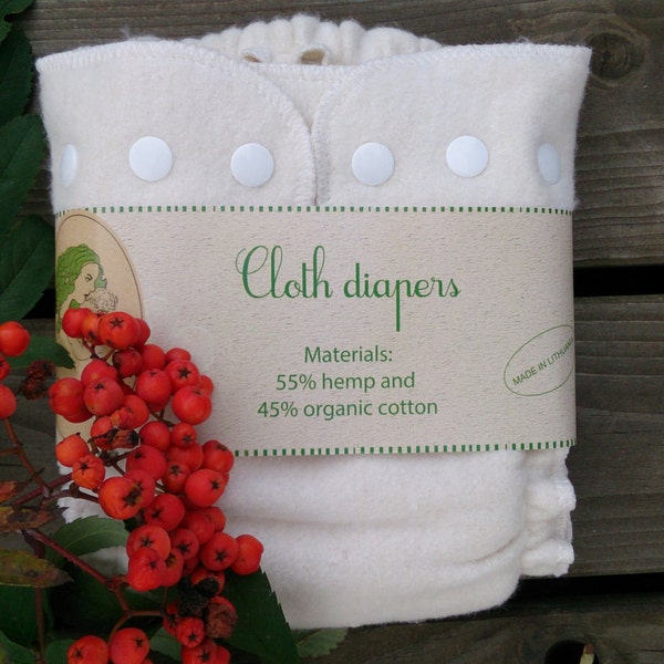 Hemp, organic cotton cloth diaper, best reusable cloth diapers by "Responsible mother" hand made cloth diapering for modern parents