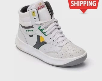 Service Cheetah High top trainers White shoes afghani tali style OG