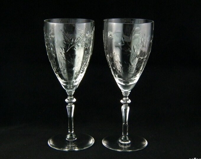 Rock Sharpe Water Glasses / Wine Glasses Pillar Optic Polished Cut ...
