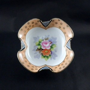 Noritake Rose Pattern Footed Bowl or Nut Dish / Candy Dish - Vintage 1920s 1930s Noritake China