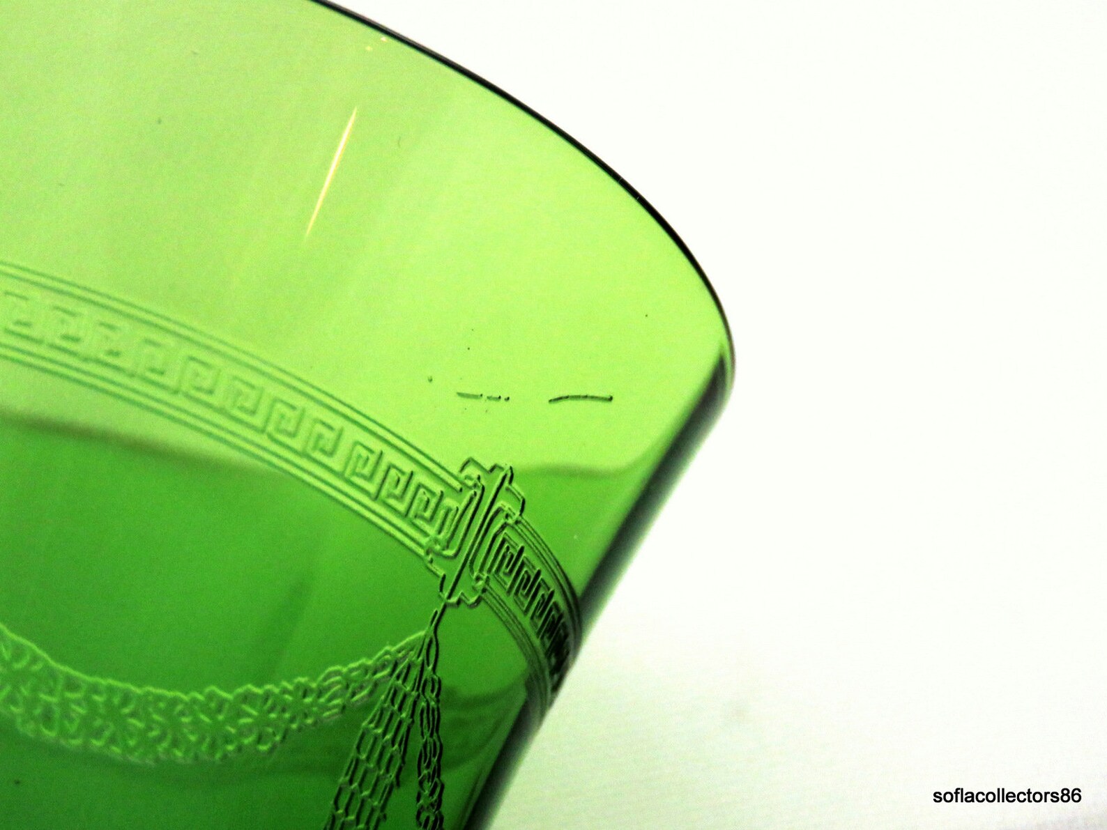 Heisey Green & Crystal Wine Glasses / Goblets W 152 Apollo Etsy