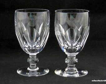 Waterford Crystal Kimberly Cut Claret Wine Glasses / Goblets