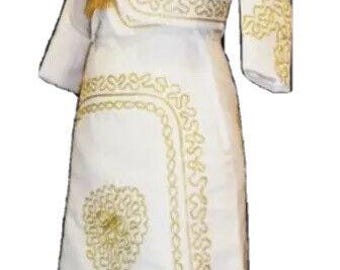 Beige Gold Women's Mariachi Charro Dress Outfit Mexico Folklorico Fiesta New