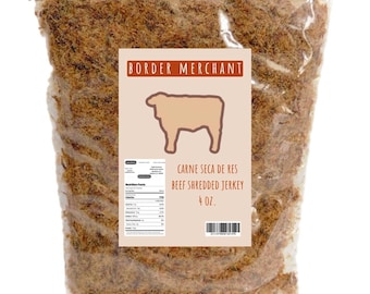 Machacado Carne Seca De Res Beef Shredded Jerkey Handmade From Mexico Apodaca N.L. 4 oz