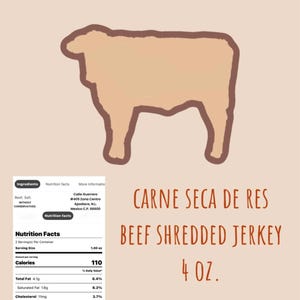 Machacado Carne Seca De Res Carne De Res Desmenuzada Jerkey Hecho A Mano De México Apodaca N.L. 4 onzas imagen 7